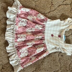 Shea Baby Pink and Cream Unicorn Kids Dress